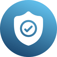 Shield icon with a check mark.